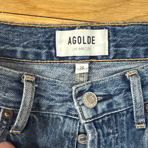Agolde Riley Blue Jeans - Picture 2 of 4